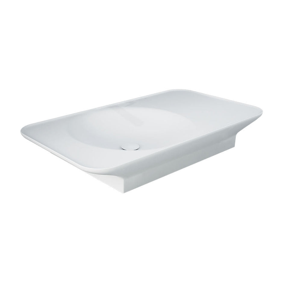 RAK Valet Left-Hand Wall Hung Basin in Matte White
