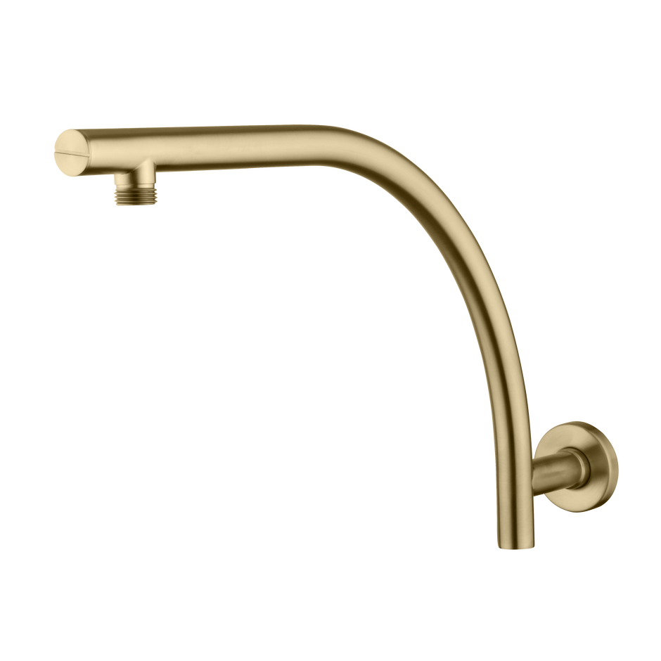 Rome Raised Wall Mounted Shower Arm in Classic Gold