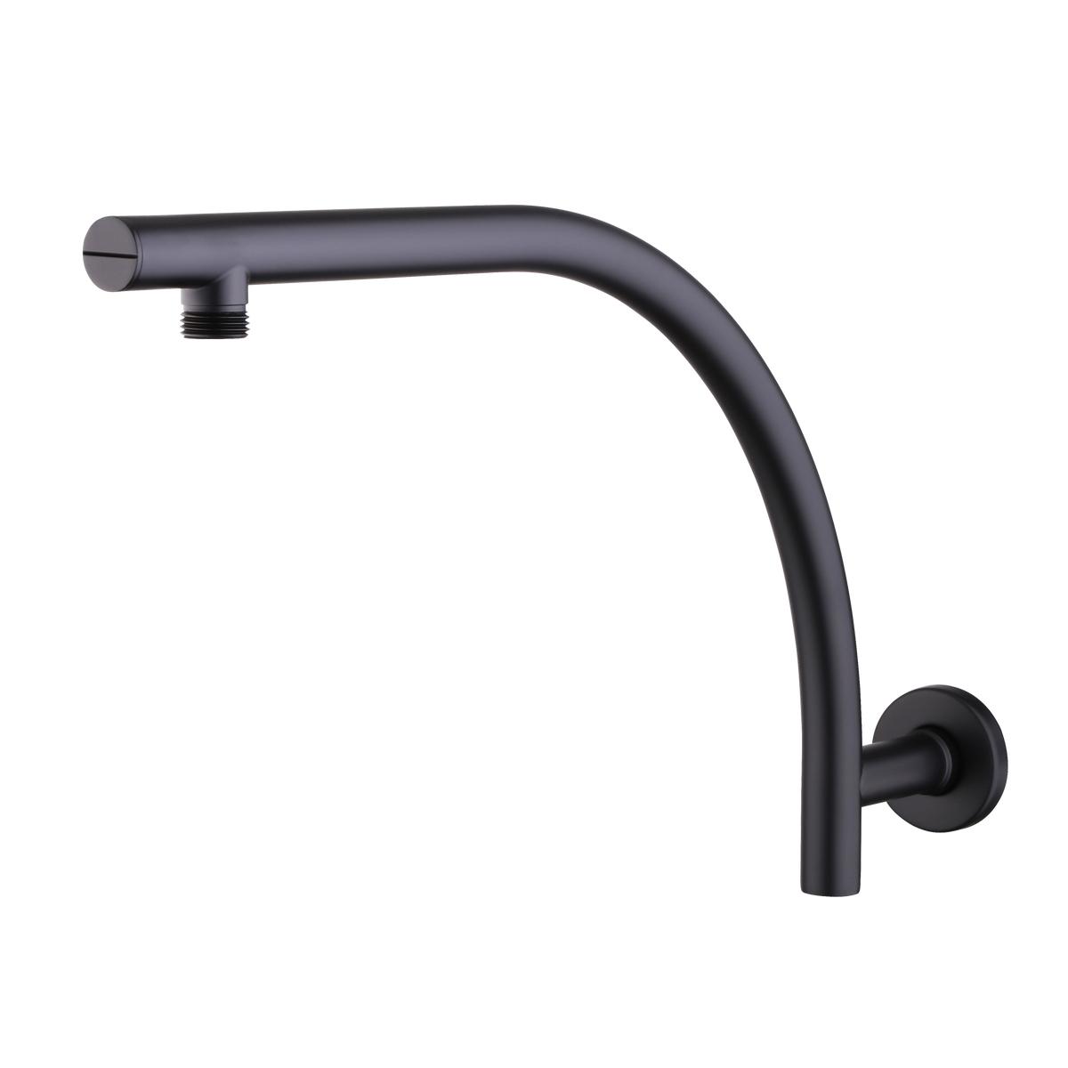 Rome Raised Wall Mounted Shower Arm in Matte Black