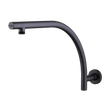 Rome Raised Wall Mounted Shower Arm in Matte Black