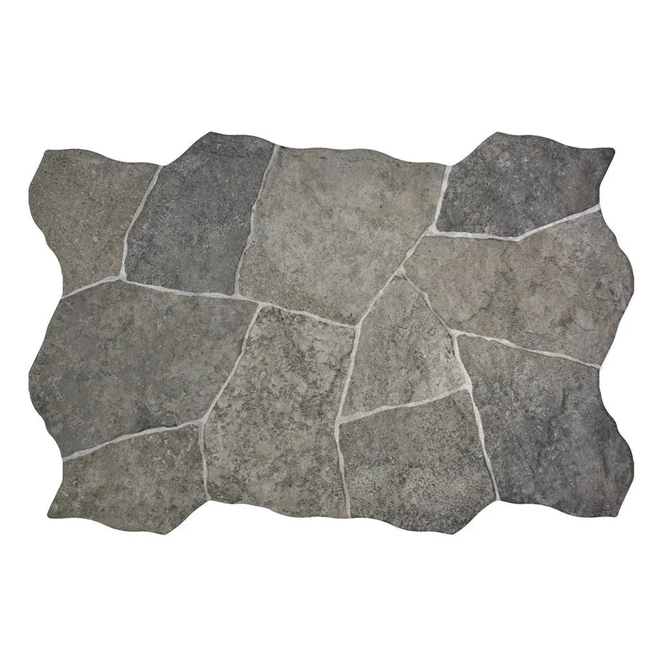 Rok Arkansas Charcoal Stone Look Porcelain Tiles tile