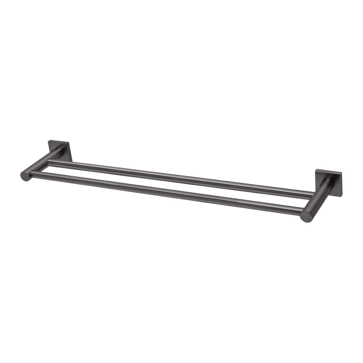 Radii Double Towel Rail 600mm Square Plate