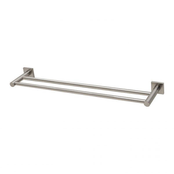 Radii Double Towel Rail 600mm Square Plate