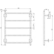 Radii Towel Ladder 550 x 740mm Square Plate