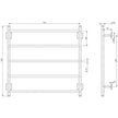 Radii Towel Ladder 750mm x 740mm Square Plate