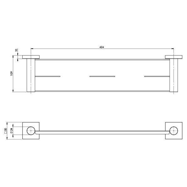Radii Metal Shelf Square Plate