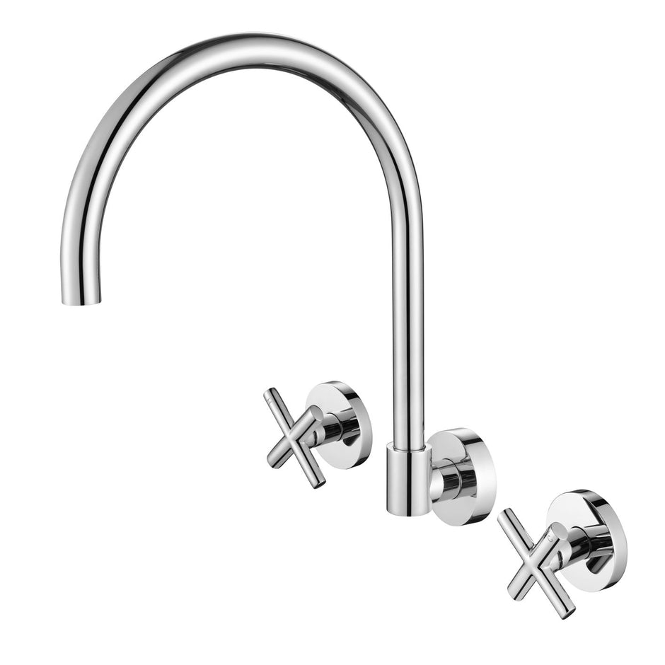 Ryker Wall Sink Set 1/4 Turn in Chrome