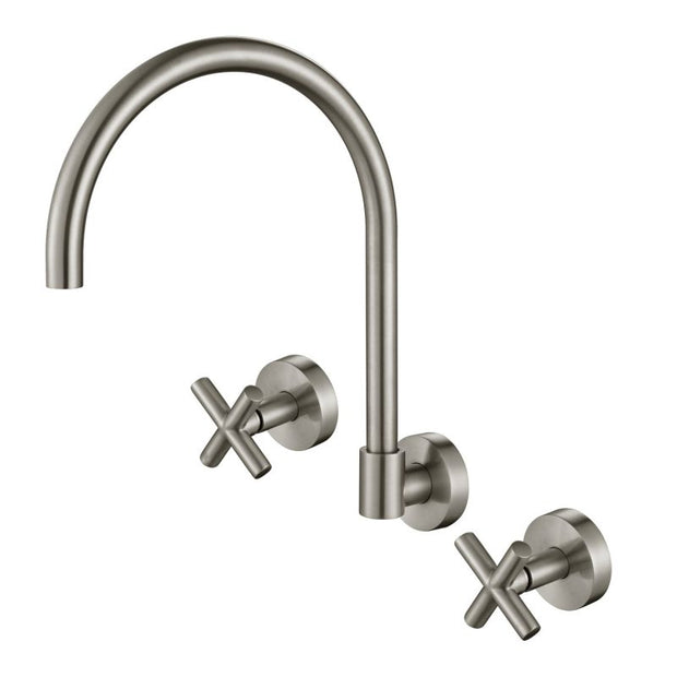Ryker Wall Sink Set 1/4 Turn - brushed-nickel