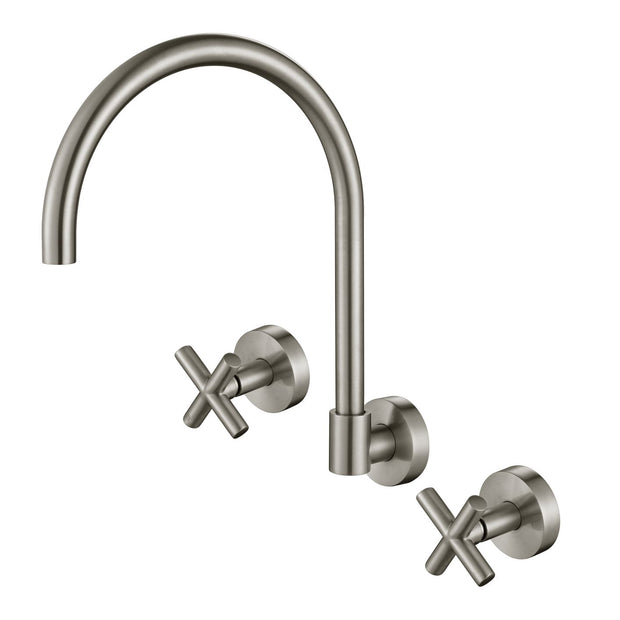 Ryker Wall Sink Set 1/4 Turn Brushed Nickel