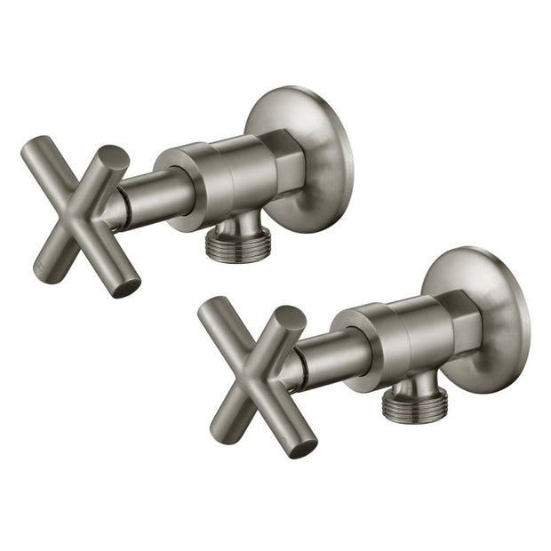 Ryker Washing Machine Stops 1/4 Turn - brushed-nickel