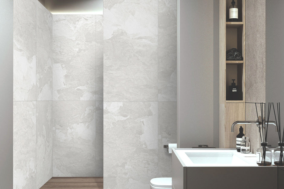 Relax Chill Stone Look Porcelain Tiles in a room setting