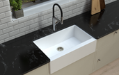Navona Retro A100 Single Bowl Farmhouse Granite Sink 865 x 540 x 229mm Snova White