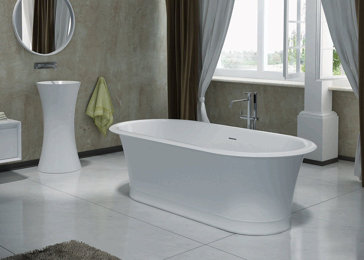 Pietra Bianca Rome Freestanding Bath