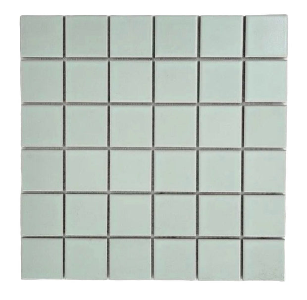 Square Sage Porcelain Mosaic 48x48mm