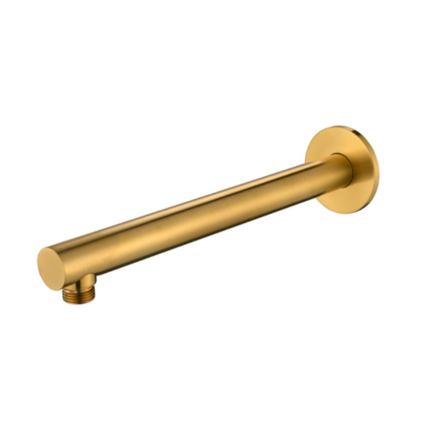 Round Shower Arm 300mm Polished Brass