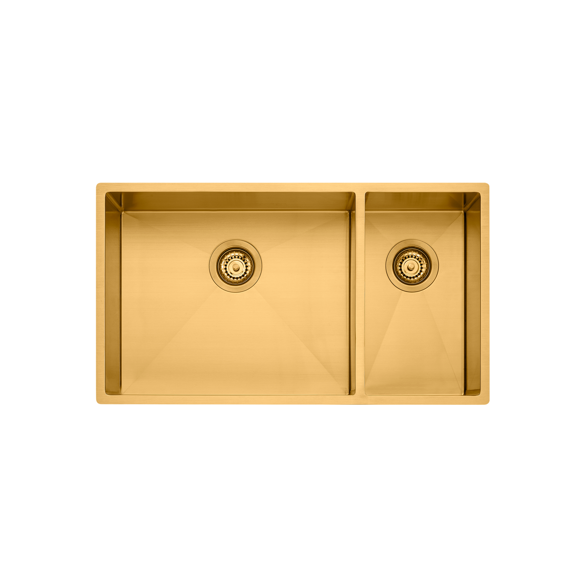 Spectra 1 and 1/2 Bowl Sink in Brushed Gold
