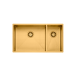 Spectra 1 and 1/2 Bowl Sink in Brushed Gold