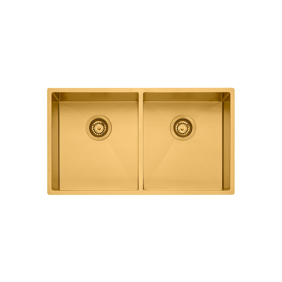 Spectra Double Bowl Sink in Brushed Gold