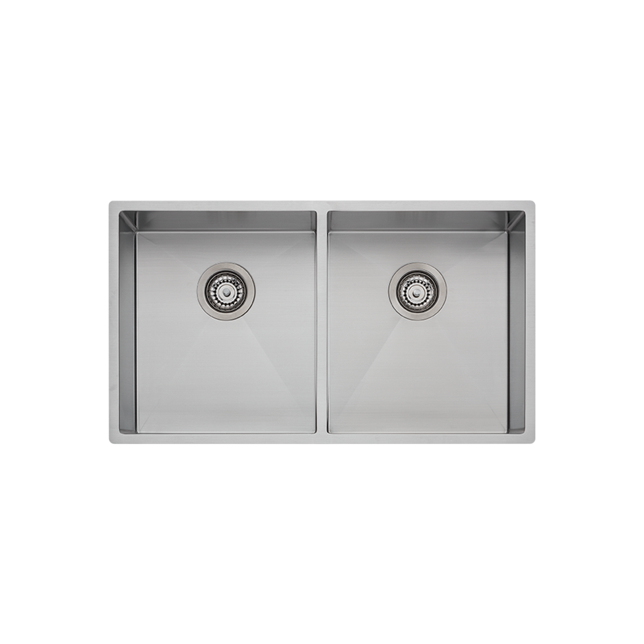 Spectra Double Bowl Sink in Natural Steel