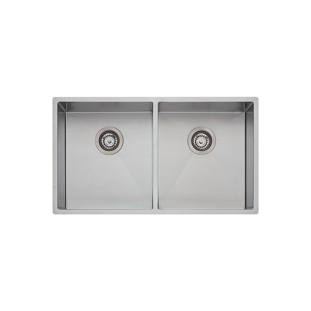 Spectra Double Bowl Sink in Natural Steel