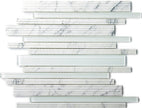 Stream Link Carrara Stone and Glass Mosaic tile