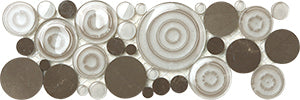 iSpring Vinalisa Brown + em109 Glass and Stone Mosaic 100x300mm tile