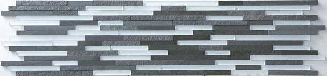 Cliff Bluestone(h + p + split) + ES58 Super Stone and Glass Mosaic tile