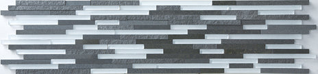 Cliff Bluestone(h + p + split) + ES58 Super Stone and Glass Mosaic tile