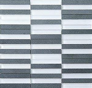 Glasstone SES01 Lava Blend Glass and Stone Mosaic 15x100mm tile