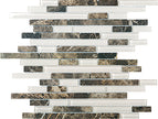 Glasstone SES07 Tan Brown Blend Mini Glass and Stone Mosaic tile