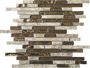 Glasstone SES33 New Dubai Blend Mini Glass and Stone Mosaic tile