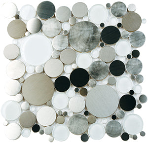 Metalplus SMG01 Moon Stone Blend Bubbles Mosaic tile