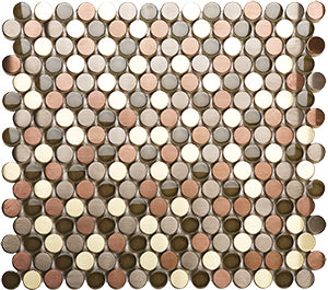 Metalplus SMG02 Moon Stone Blend 20 Round Mosaic tile