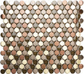 Metalplus SMG02 Moon Stone Blend 20 Round Mosaic tile