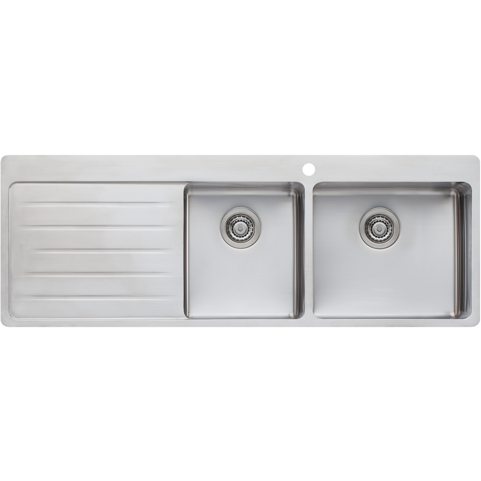 Sonetto 1 and 3/4 Bowl Topmount Sink With Drainer