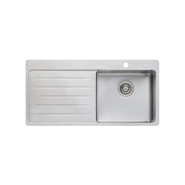 Sonetto Single Bowl Topmount Sink With Drainer