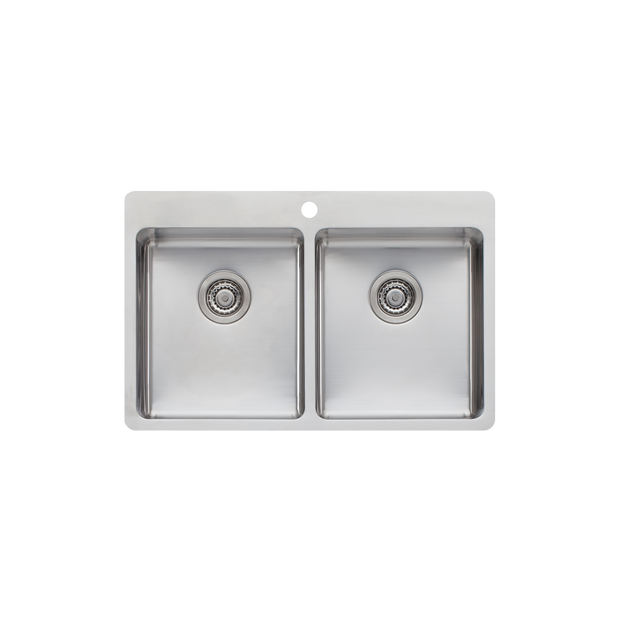 Sonetto Double Bowl Topmount Sink