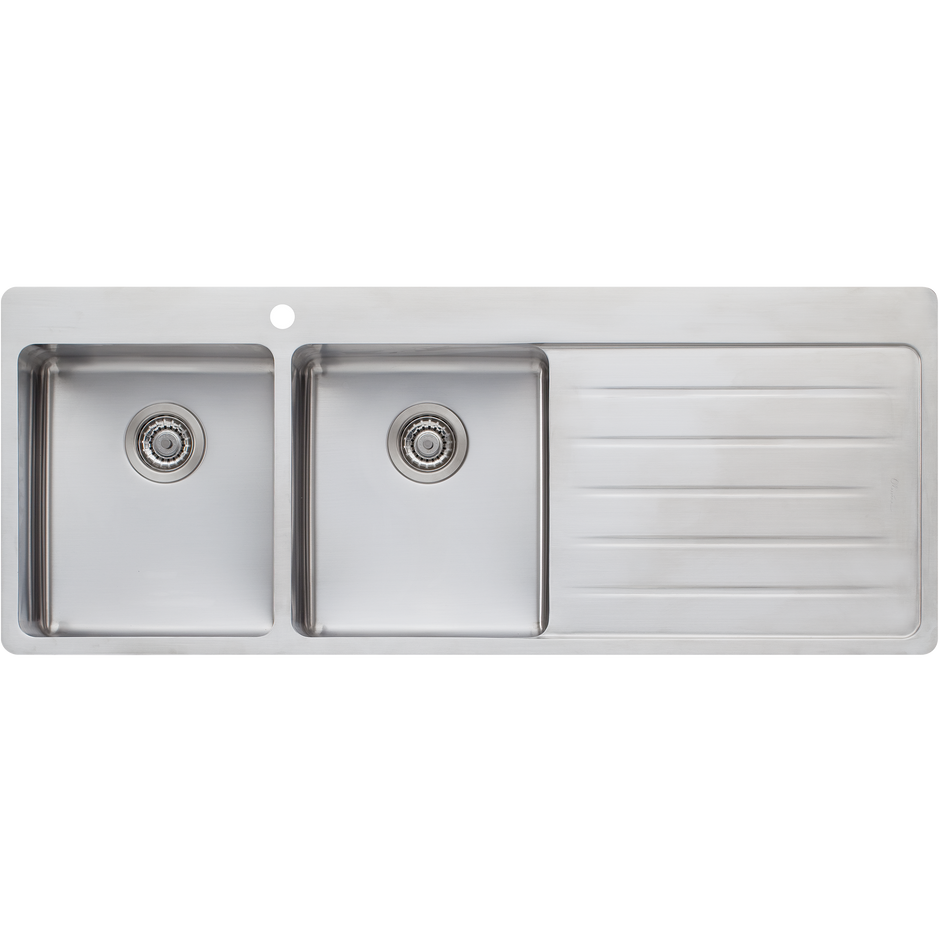 Sonetto Double Bowl Topmount Sink With Drainer