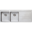 Sonetto Double Bowl Topmount Sink With Drainer
