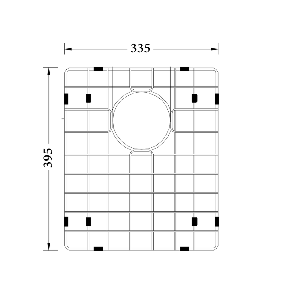 Sink Protector in Brushed Copper 395 x 335mm