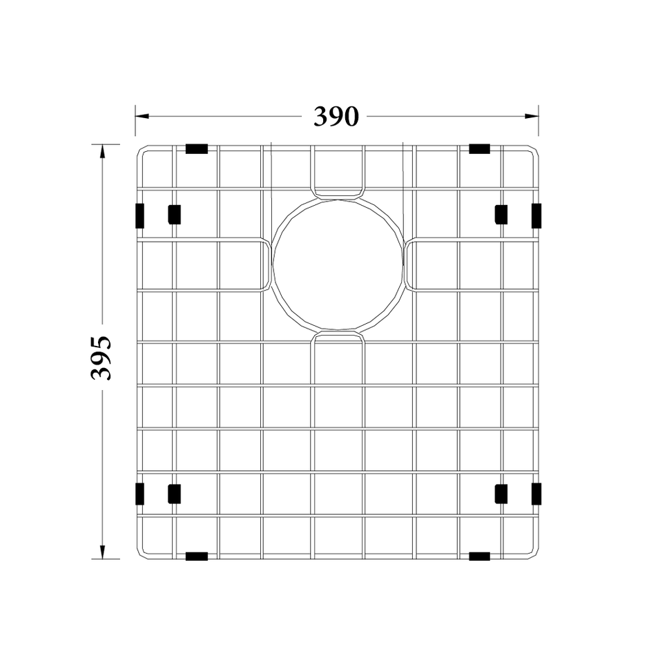 Sink Protector in Brushed Gunmetal 390 x 395mm