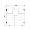 Sink Protector in Brushed Gunmetal 390 x 395mm
