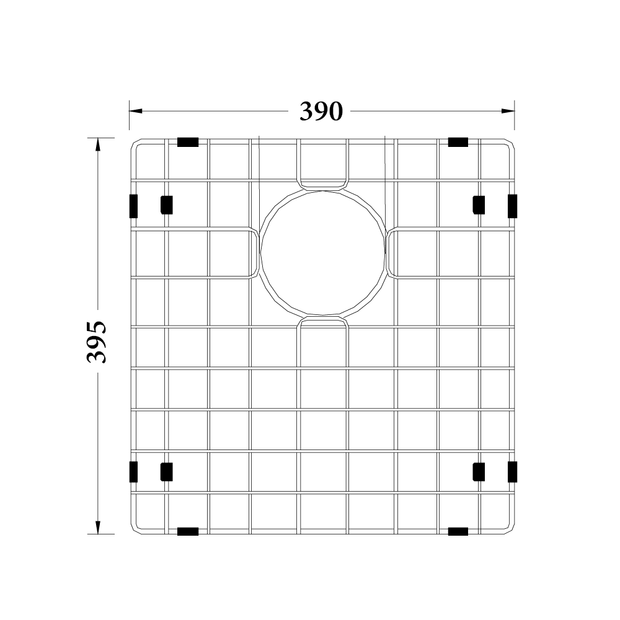 Sink Protector in Brushed Gunmetal 390 x 395mm