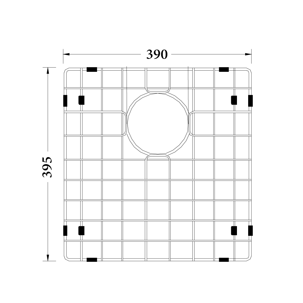 Sink Protector in Brushed Copper 390 x 395mm