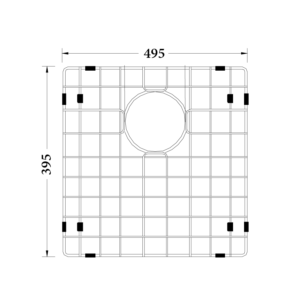 Sink Protector in Brushed Gunmetal 495 x 395mm