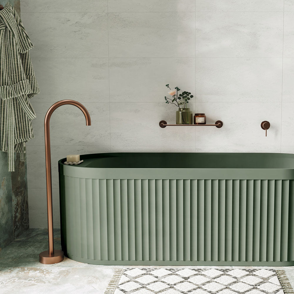 Kaya Gooseneck Floor Mounted Bath Outlet