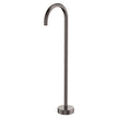 Kaya Gooseneck Floor Mounted Bath Outlet in Gun Metal