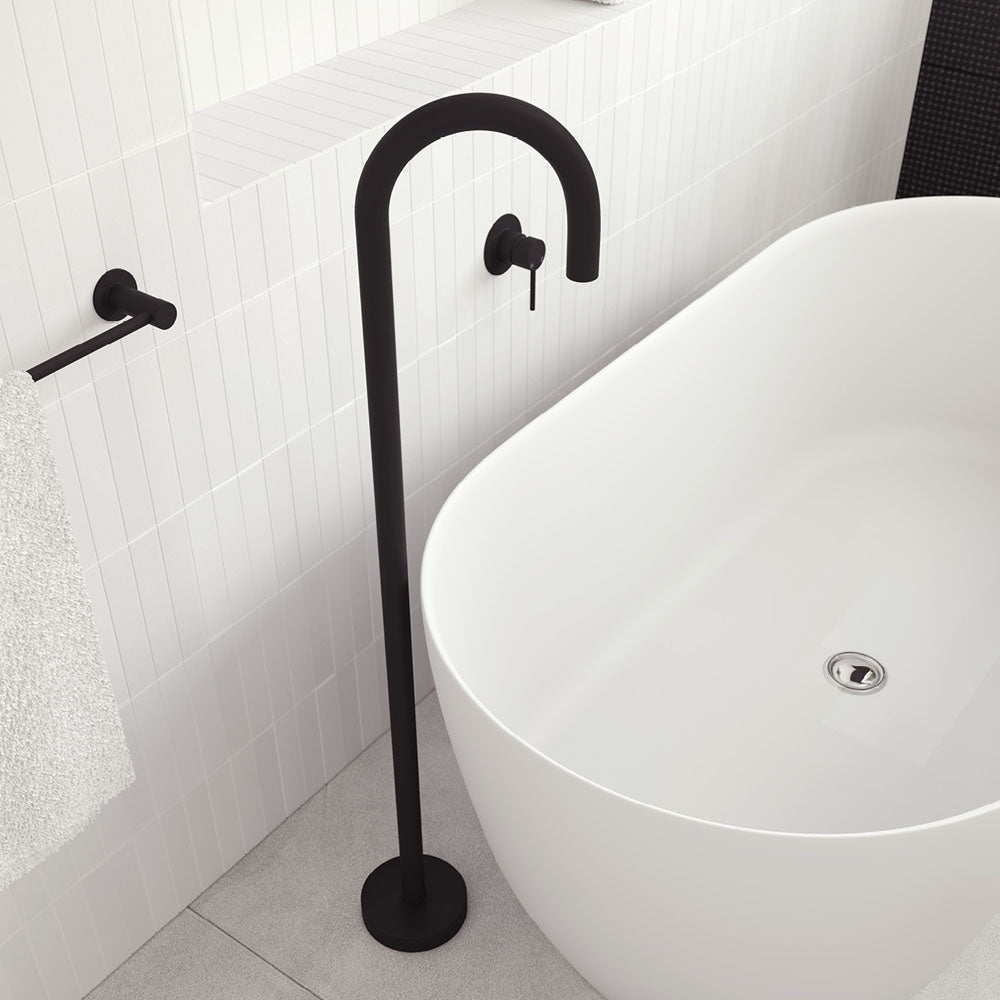 Kaya Gooseneck Floor Mounted Bath Outlet