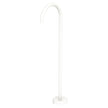 Kaya Gooseneck Floor Mounted Bath Outlet in Matte White