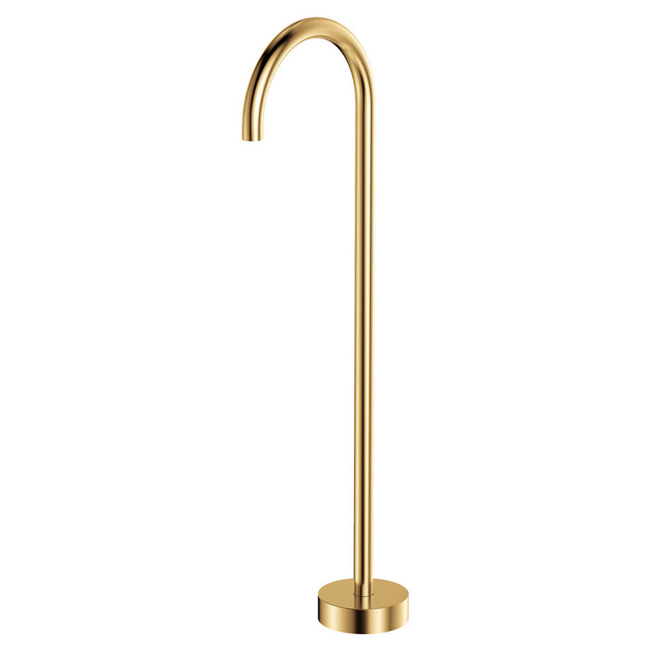Kaya Gooseneck Floor Mounted Bath Outlet in Urban Brass